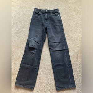 Garage Wide Leg Black Jeans